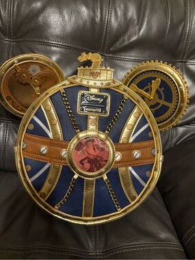 Loungefly Disney Steampunk Mickey Mouse Navy and Gold Backpack